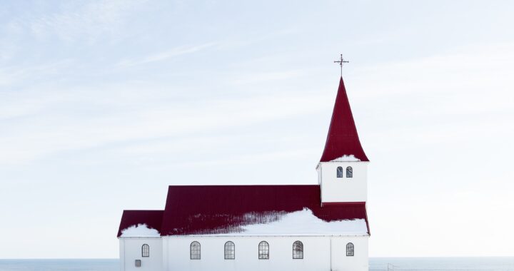 church in snow